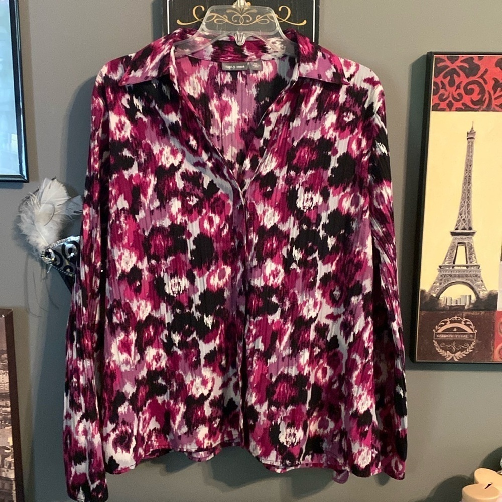 Stylish Pink and Black Women's Top